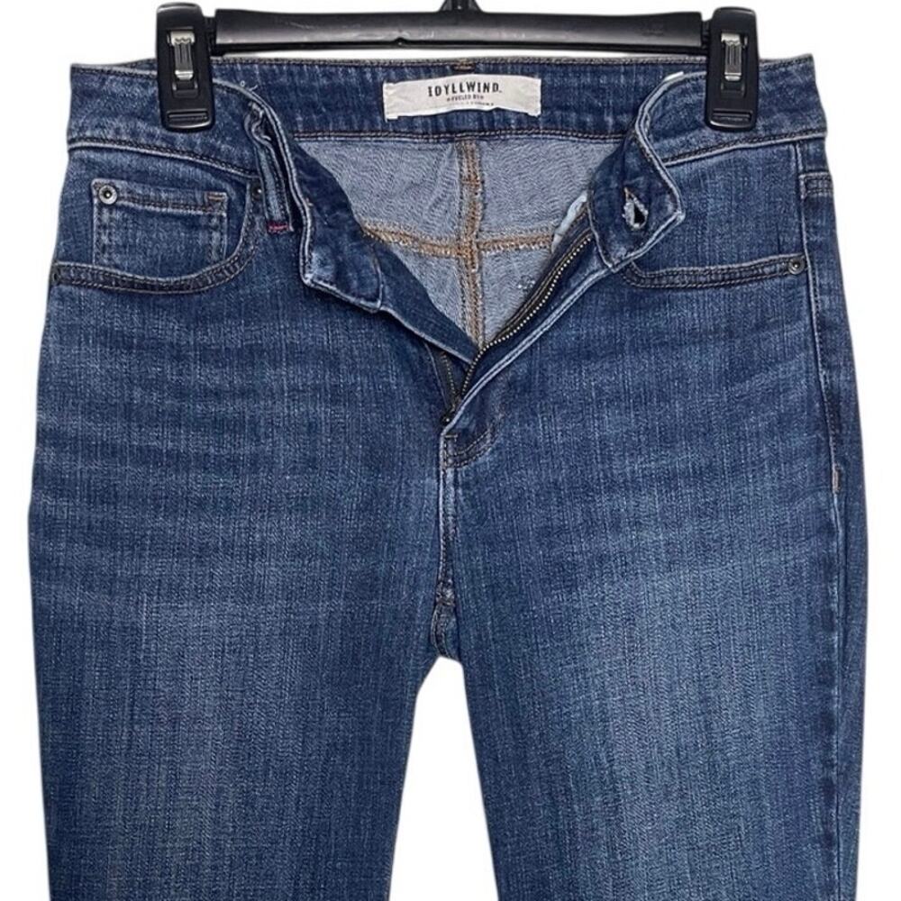 IDYLLWIND Embroidered Hawkins Dark Wash Rebel Mid Rise Bootcut Jean - Picture 6 of 7